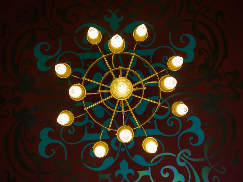 decorative lighting in a hotel